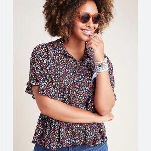 Maeve/Anthropologie women’s floral top size small